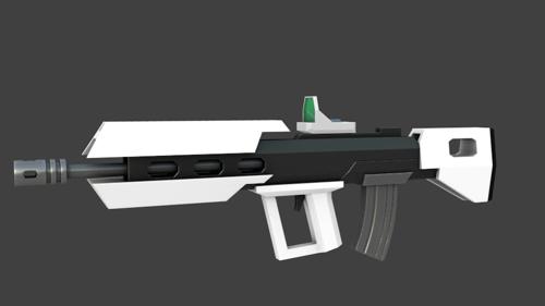 White Sci-Fi weapon(T-57) preview image